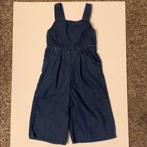 Old Navy Girls 4T Wide Leg Crop Pant Overalls